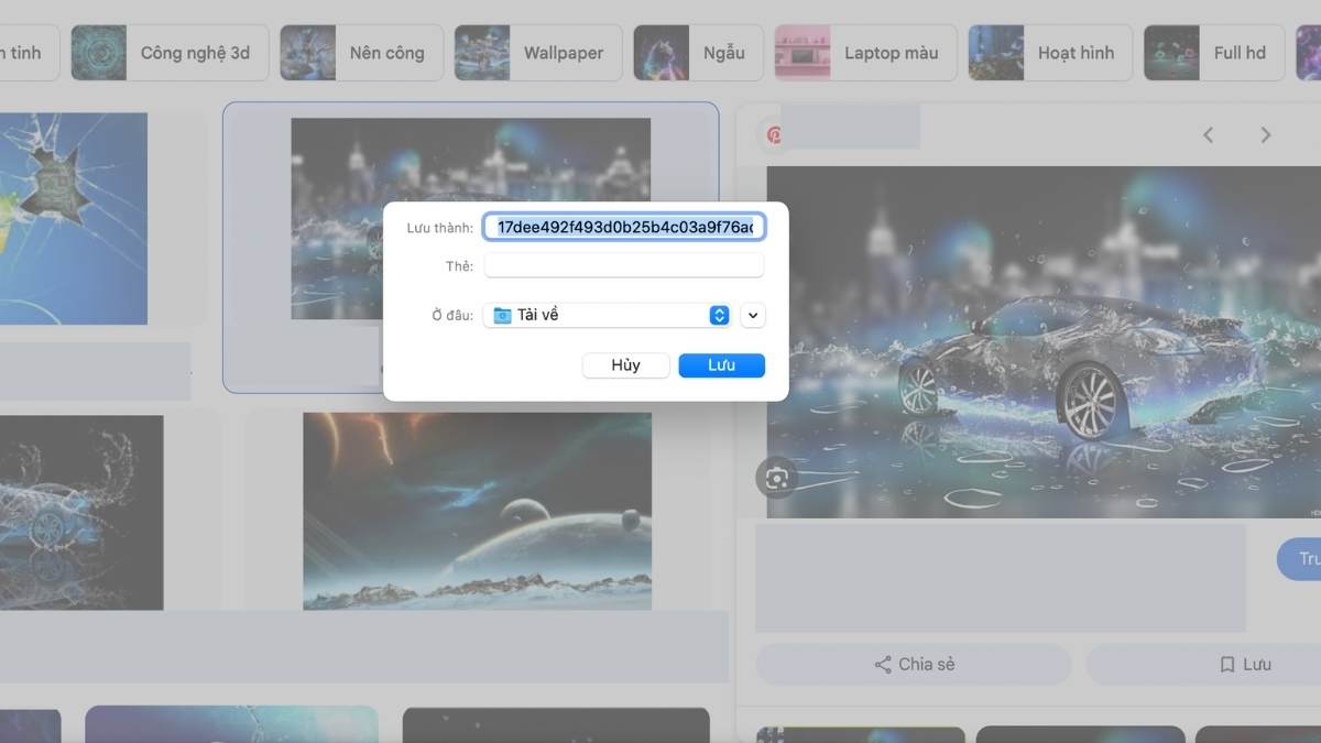 Tải hình nền 3D đẹp về máy tính - bước 2