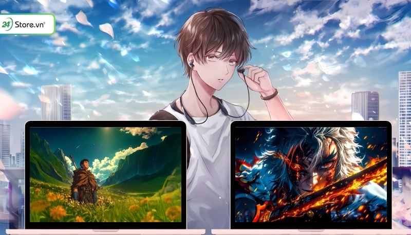 hình nền máy tính anime nam cực đẹp