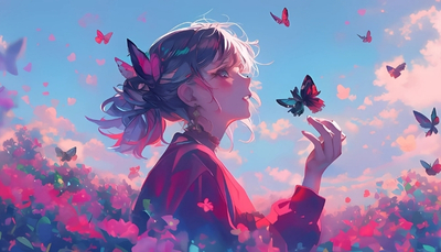 ảnh nền anime nữ cute đáng yêu