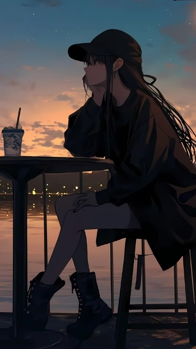 ảnh nền anime nữ buồn mong manh