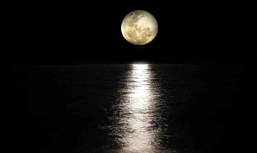 Wallpaper buồn cảnh biển và trăng