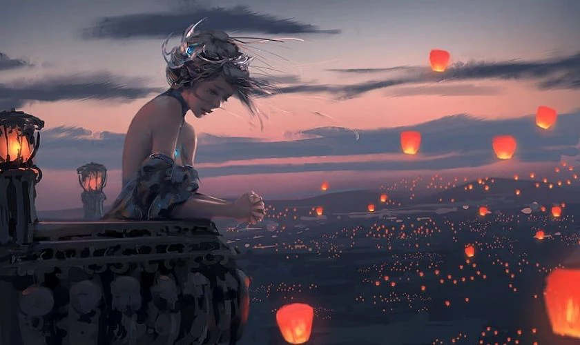 Ảnh nền buồn nữ cô đơn