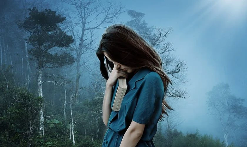 Ảnh nền buồn nữ cô đơn cho laptop