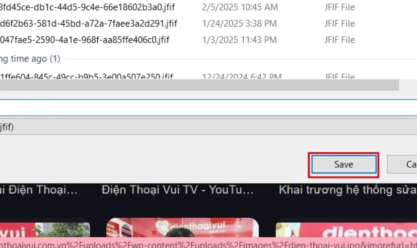 Chọn thư mục lưu trữ mong muốn rồi nhấn Save