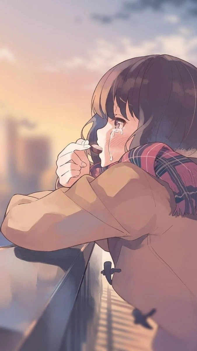 Wallpaper buồn cô gái khóc