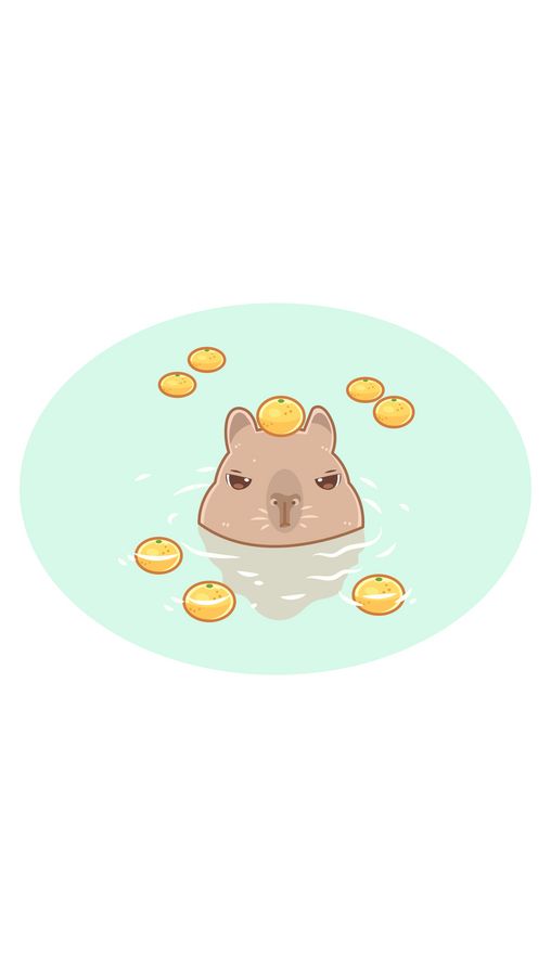 Hình nền capybara vô tri cho điện thoại người hướng nội