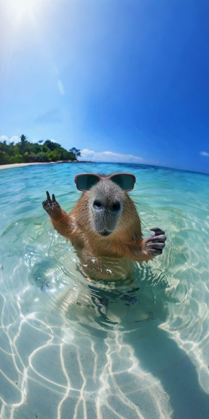 Hình nền Capybara vô tri, dễ thương