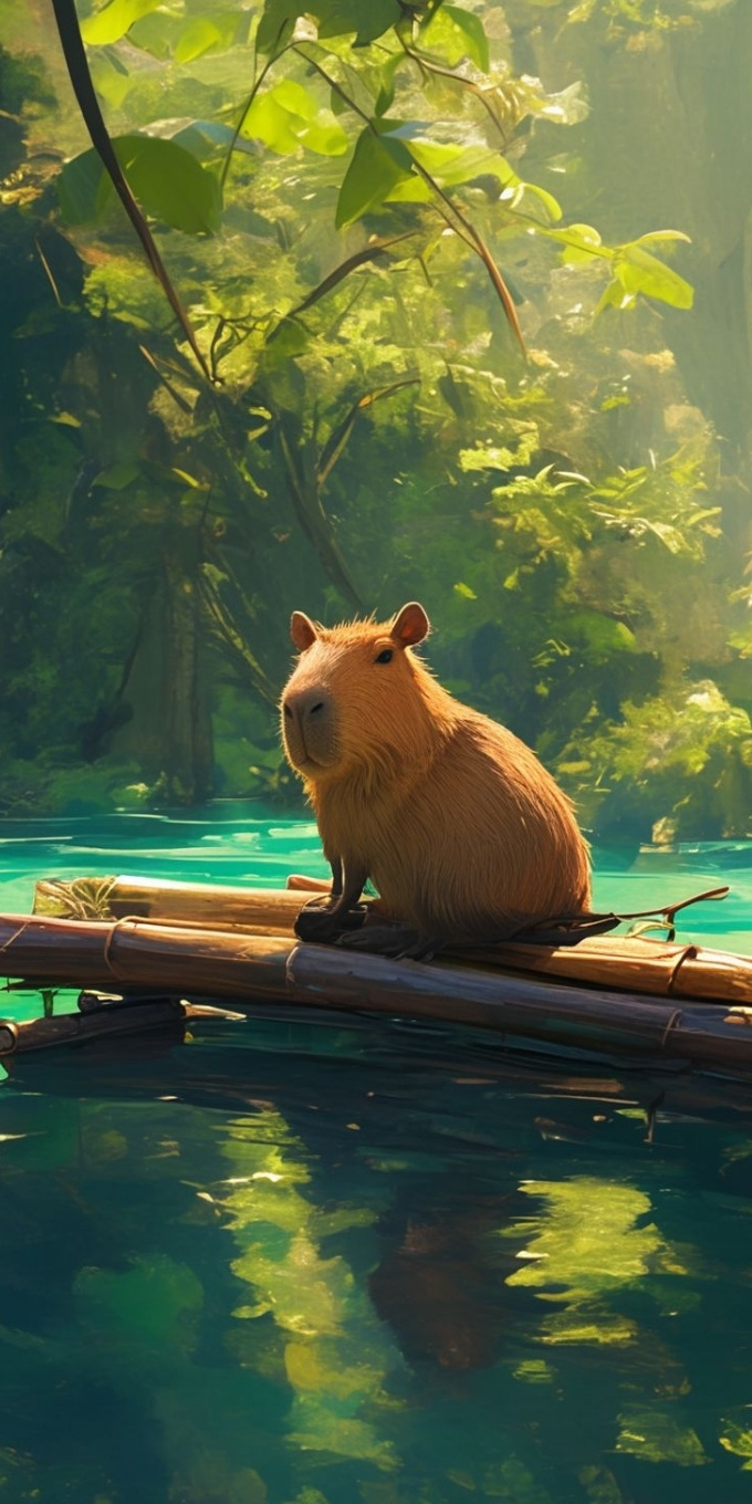 Hình nền Capybara vô tri, dễ thương