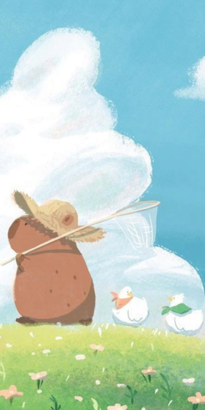 Hình nền Capybara chibi