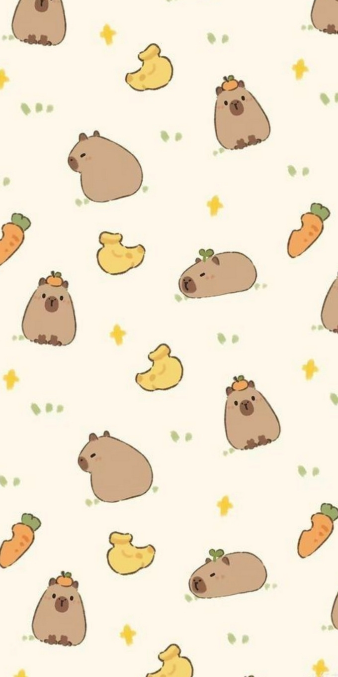 Hình nền Capybara chibi
