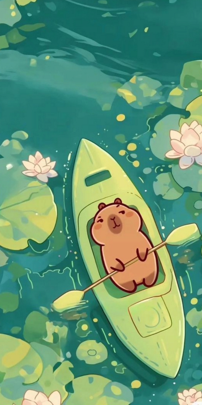 Hình nền Capybara chibi