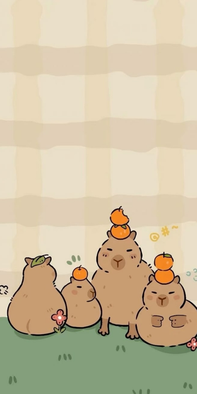 Hình nền Capybara chibi