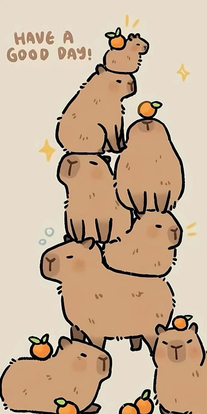 Hình nền Capybara chibi