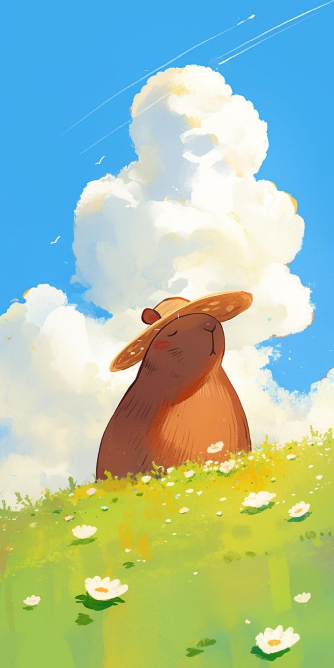 Hình nền Capybara chibi
