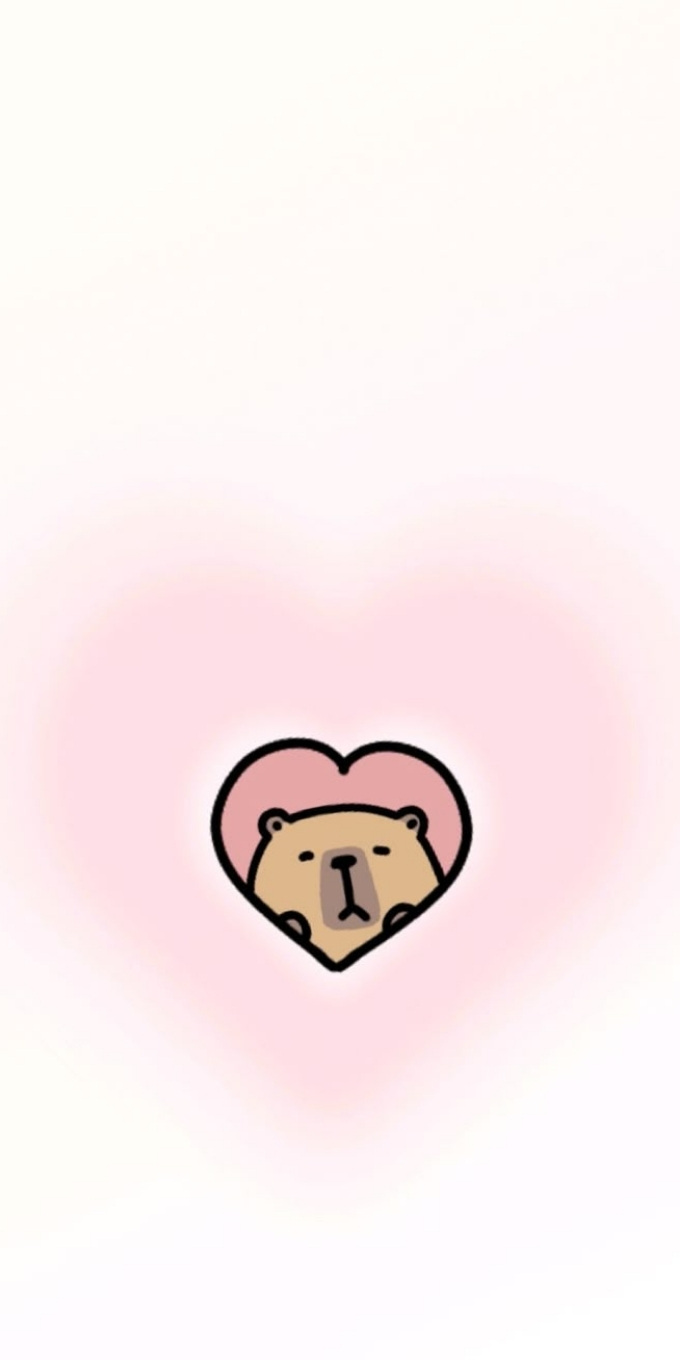 Hình nền Capybara màu hồng