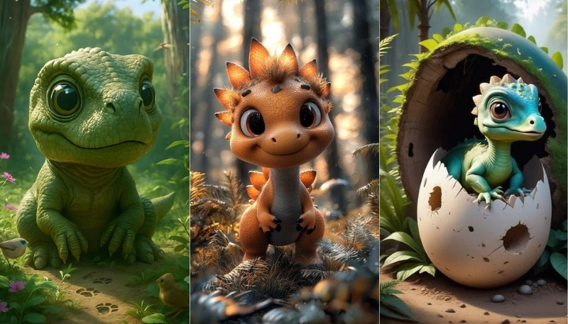 ảnh nền khủng long baby cực dễ thương