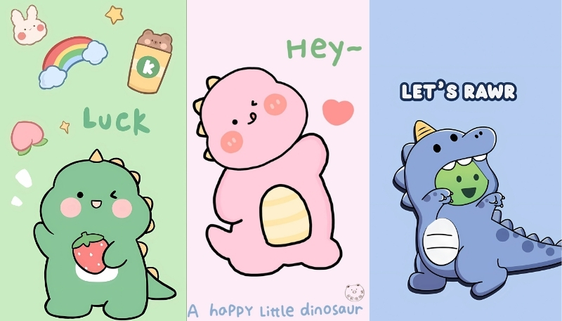 hình nền khủng long đáng yêu