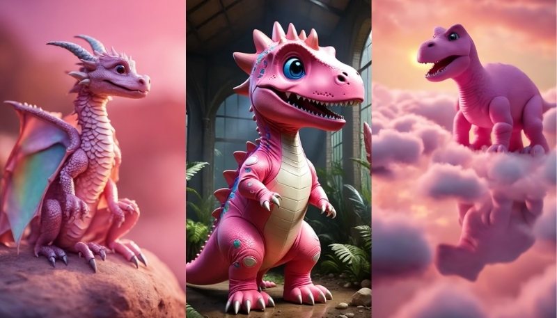 hình nền khủng long hồng