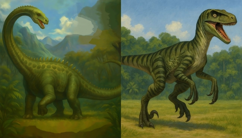 ảnh nền khủng long xanh tự vẽ chân thật