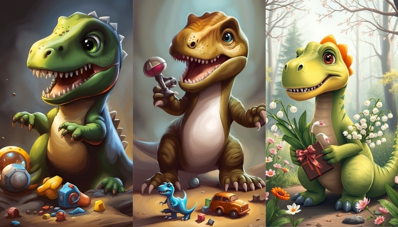 bộ sưu tập hình khủng long cute