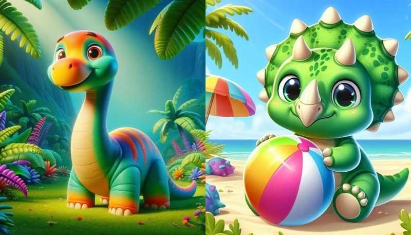 ảnh nền khủng long siêu cute