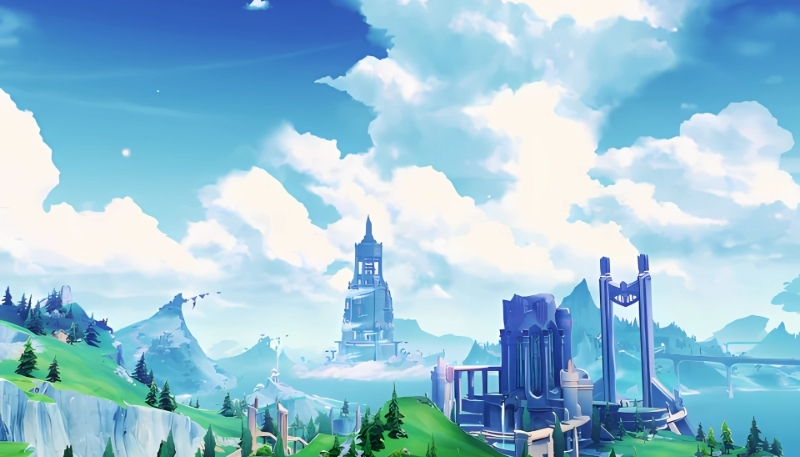 hình phong cảnh Genshin Impact đẹp chill