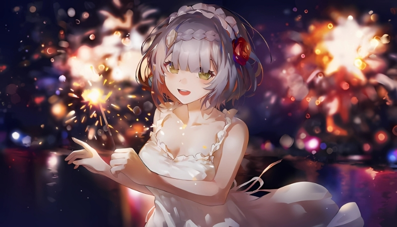 hình nền Genshin Impact pháo hoa đẹp