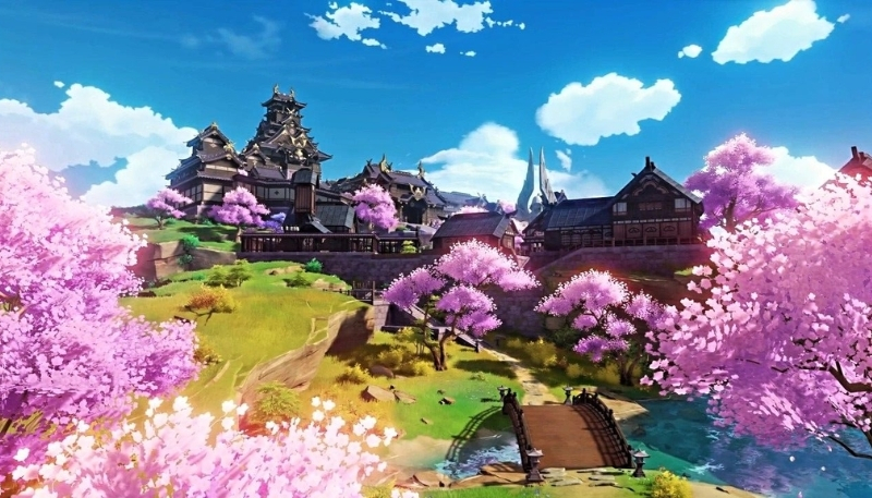 hình nền Genshin Impact phong cảnh cực đẹp 4K