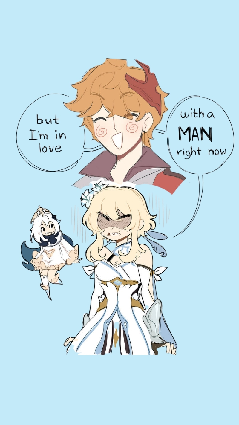 ảnh nền Genshin Impact fanart giận dữ