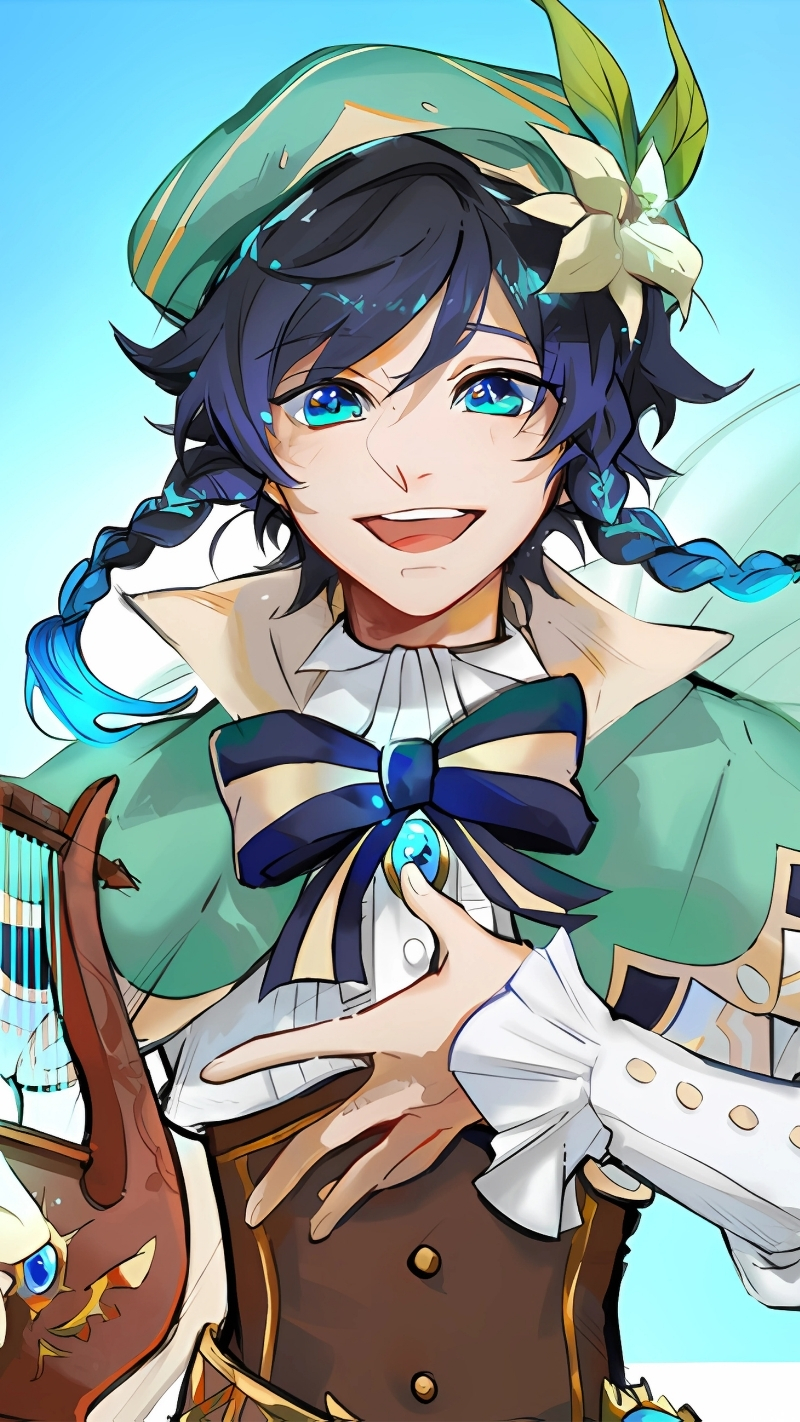 ảnh nền Genshin Impact fanart vui vẻ