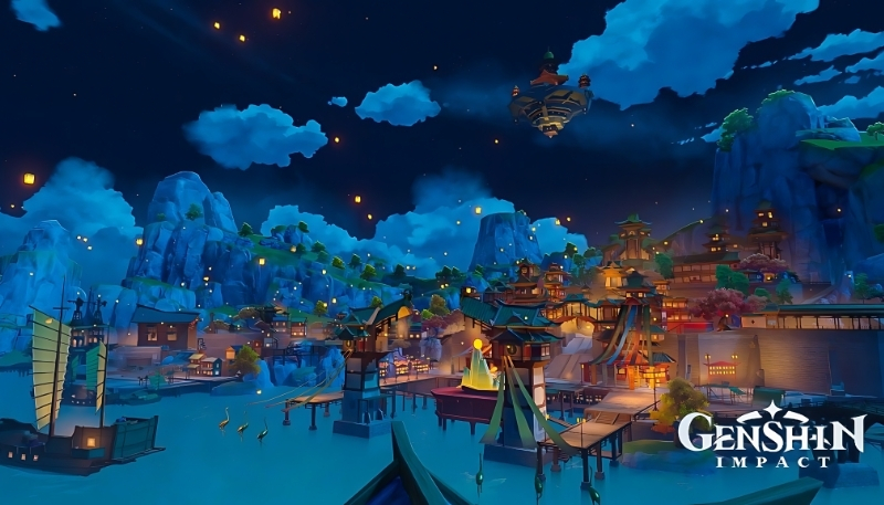 Hình nền phong cảnh Genshin Impact đẹp nhất