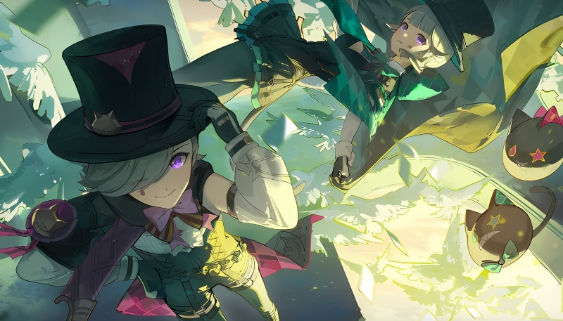 Ảnh nền 2 nhân vật Genshin Impact máy tính