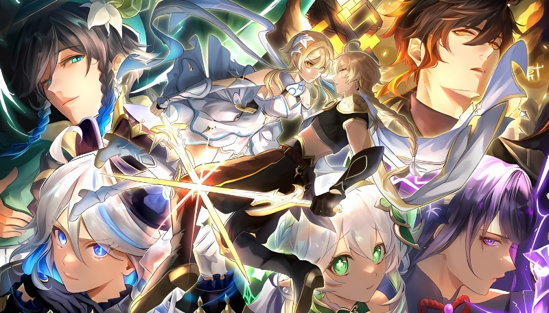 Bộ sưu tập nhiều nhân vật Genshin Impact