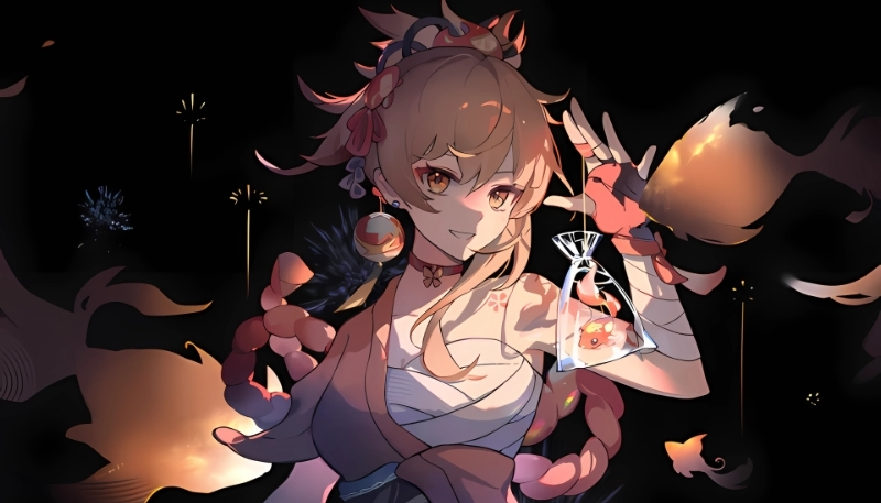 Ảnh nền Genshin Impact cực dễ thương máy tính