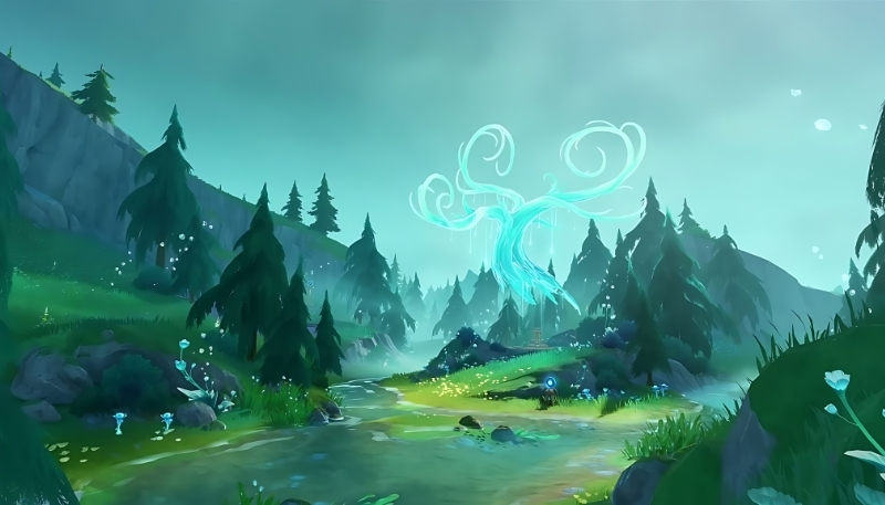 hình phong cảnh Genshin Impact ở Teyvat