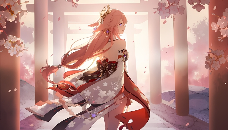 Ảnh nền nhân vật nữ Genshin Impact cute