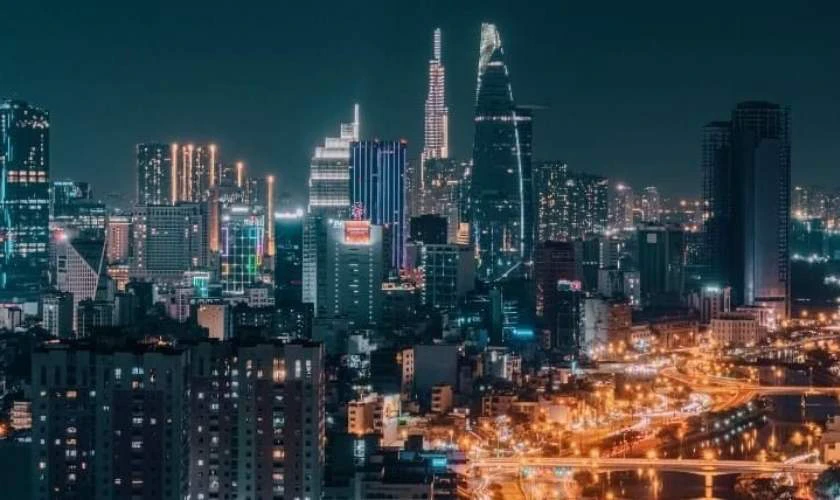 Phong cảnh thành phố về đêm