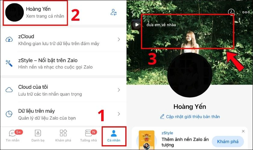 Cách đổi ảnh bìa Zalo trên điện thoại iPhone, Android