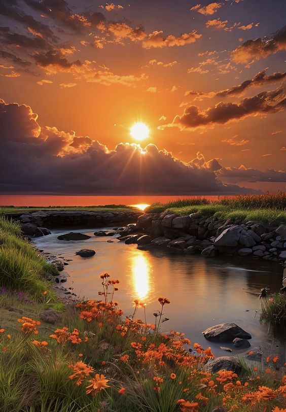 hình nền hoàng hôn chill