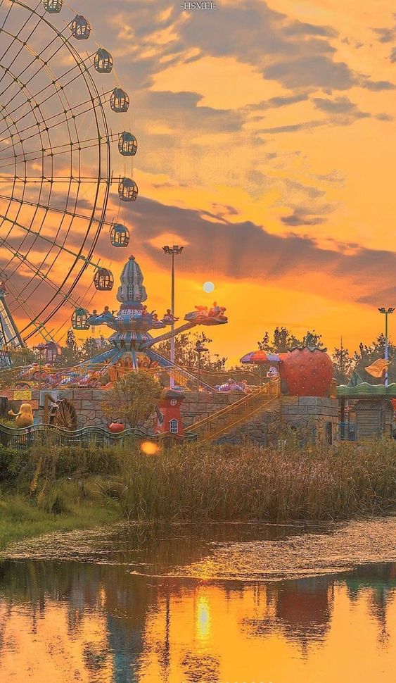 hình nền hoàng hôn trong thành phố