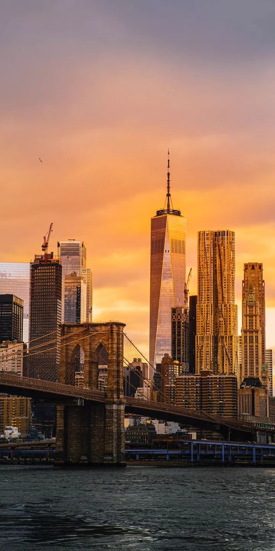 hình nền hoàng hôn trong thành phố