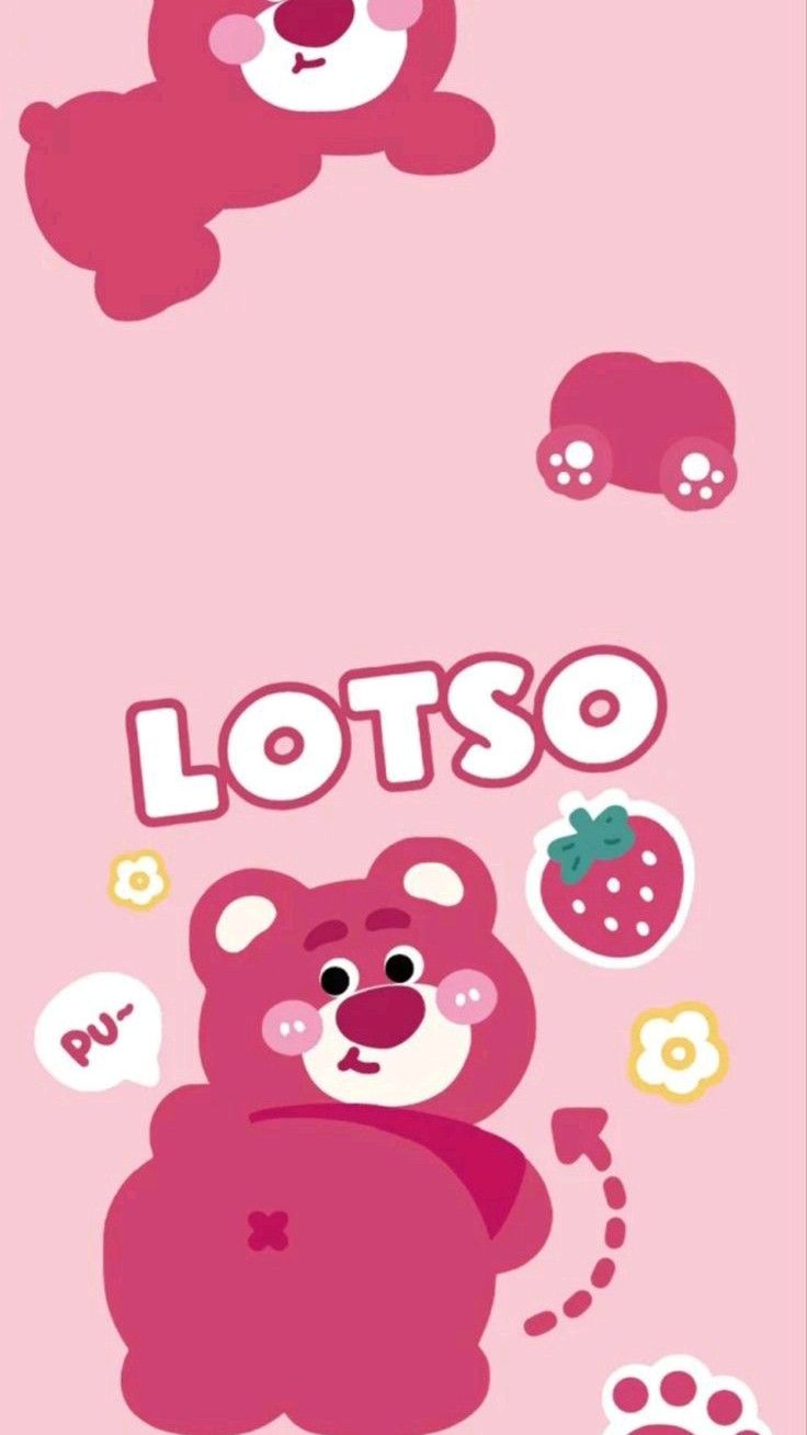 Hình nền gấu Lotso đơn giản, cute