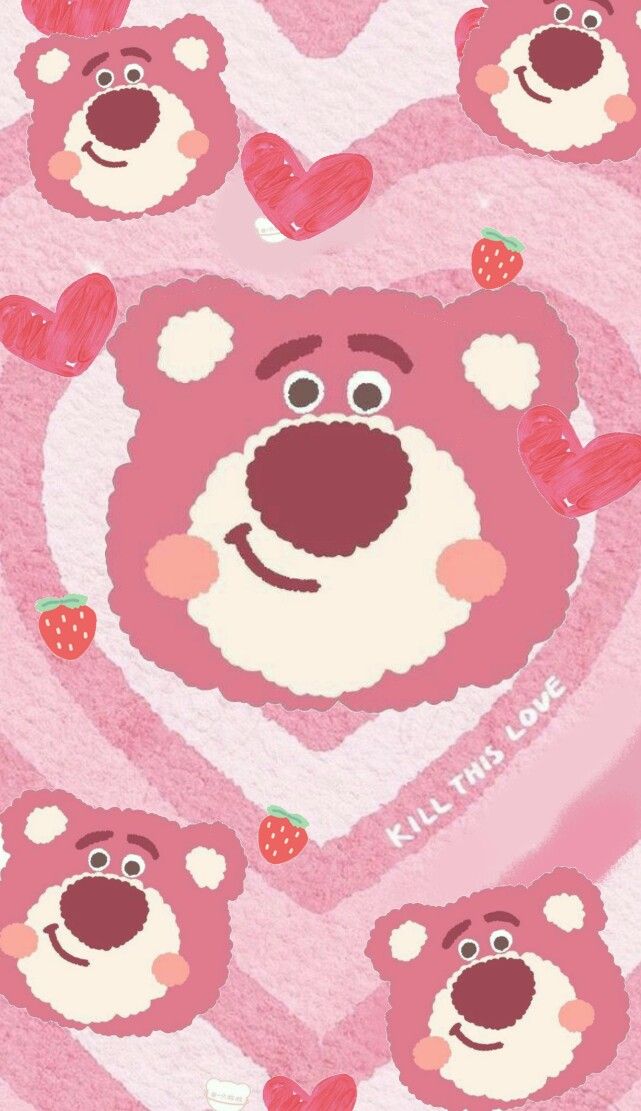 Hình nền đẹp gấu dâu cute 4K