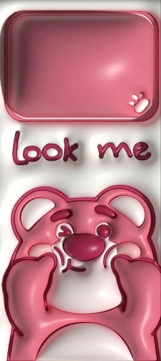 Hình nền gấu dâu cute 3D cho điện thoại