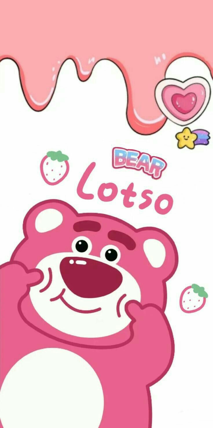 Hình nền gấu dâu cute cho điện thoại