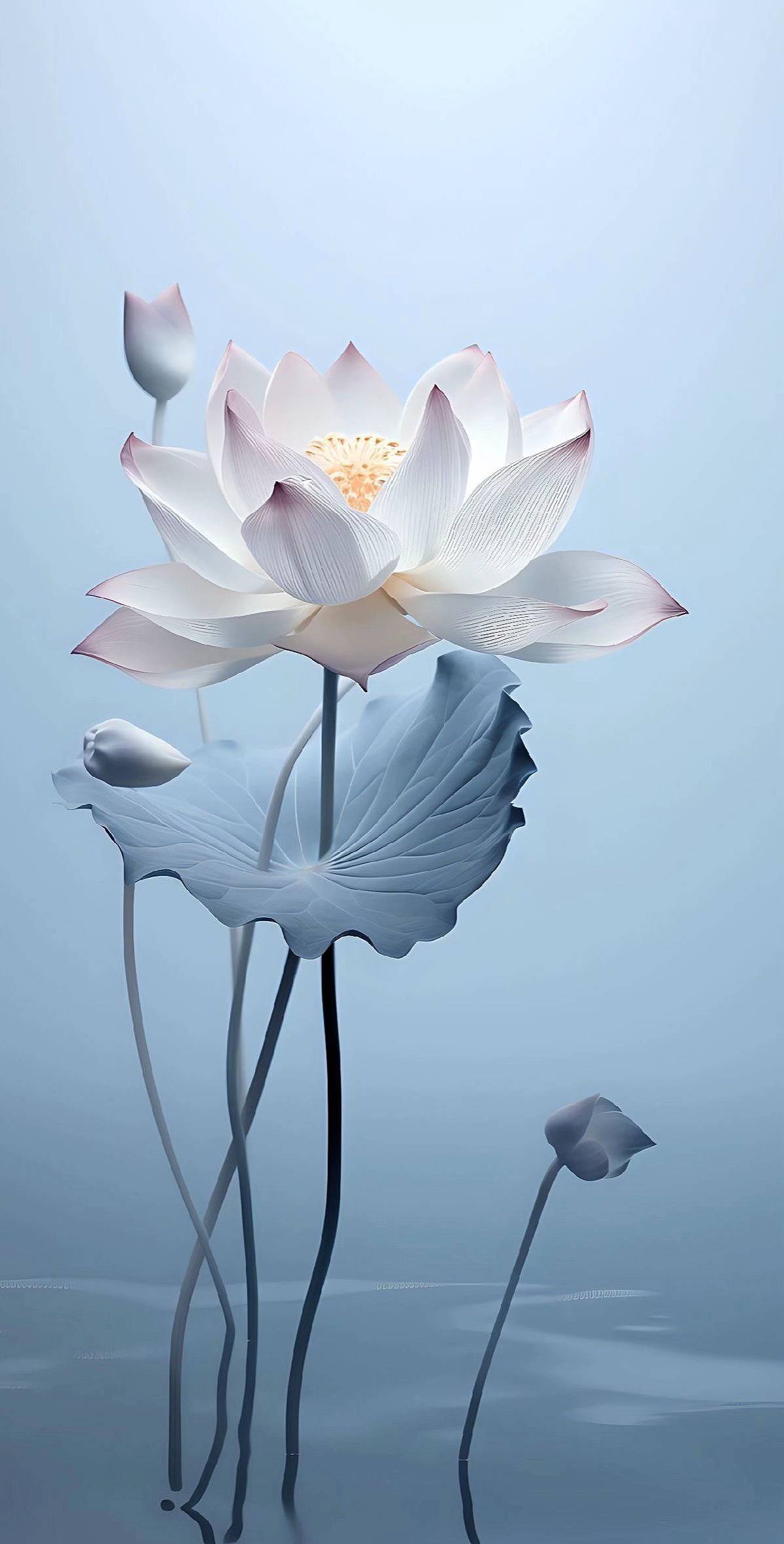 hình nền hoa sen trắng