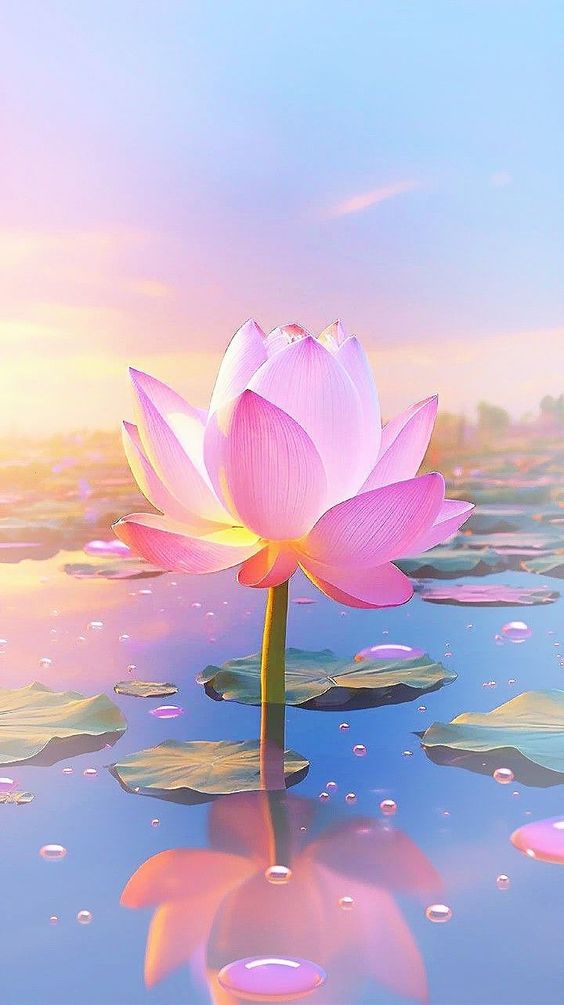 hình nền hoa sen 3d