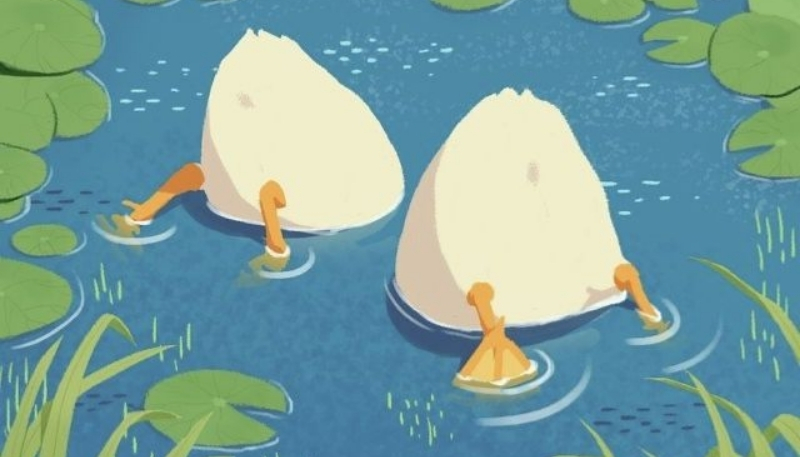 ảnh nền con vịt vô tri dễ thương full HD