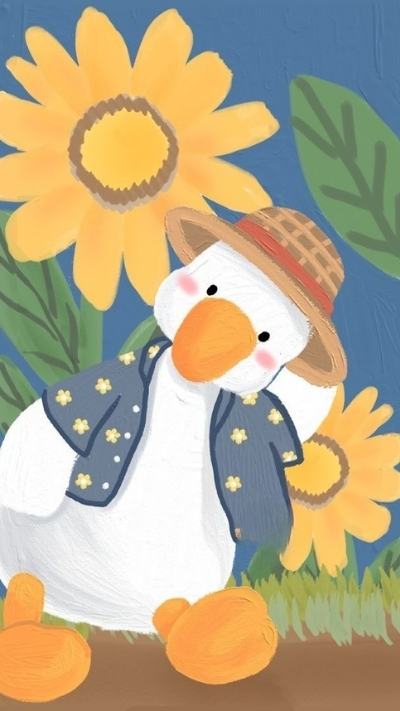 ảnh nền vịt trắng đẹp 4K rõ nét