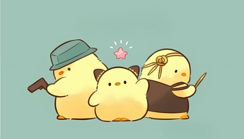 ảnh nền con vịt vàng đáng yêu full HD